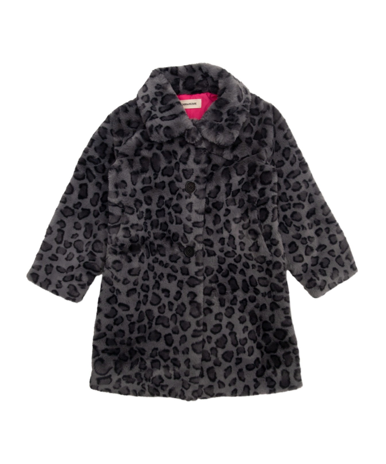 Zadig & Voltaire Leopard-print Faux-fur Coat In Black