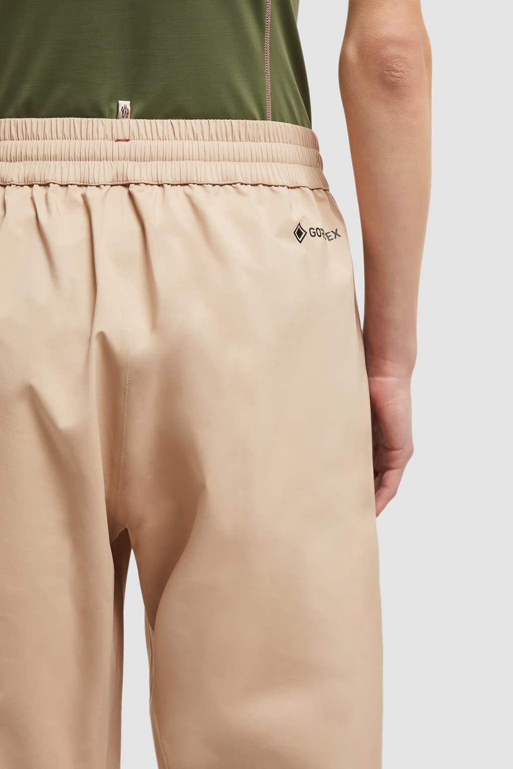 Shop Moncler Gore-tex Jogging Trousers In Nude