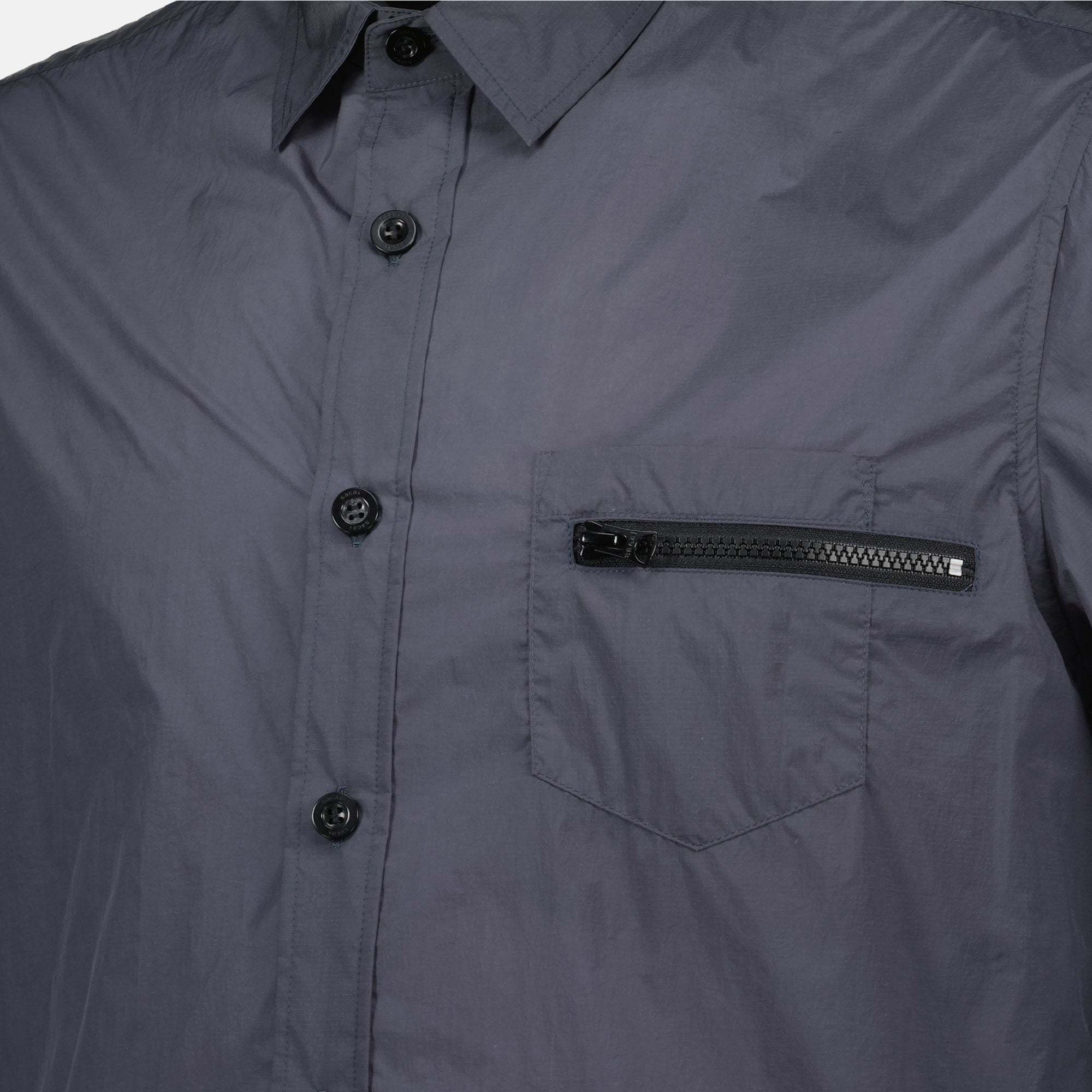 Sacai Short-sleeved Shirt In Black