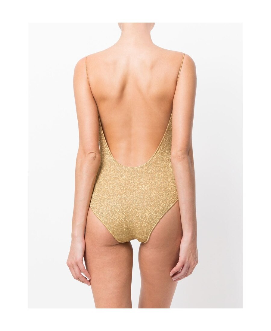 Shop Oseree Hs23 Lumière Swimsuit In Nude