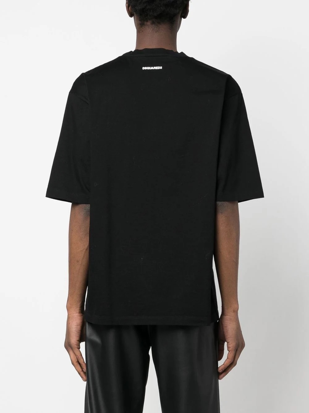 Dsquared2 Black Regular Fit T-shirt With Icon Logo In Black