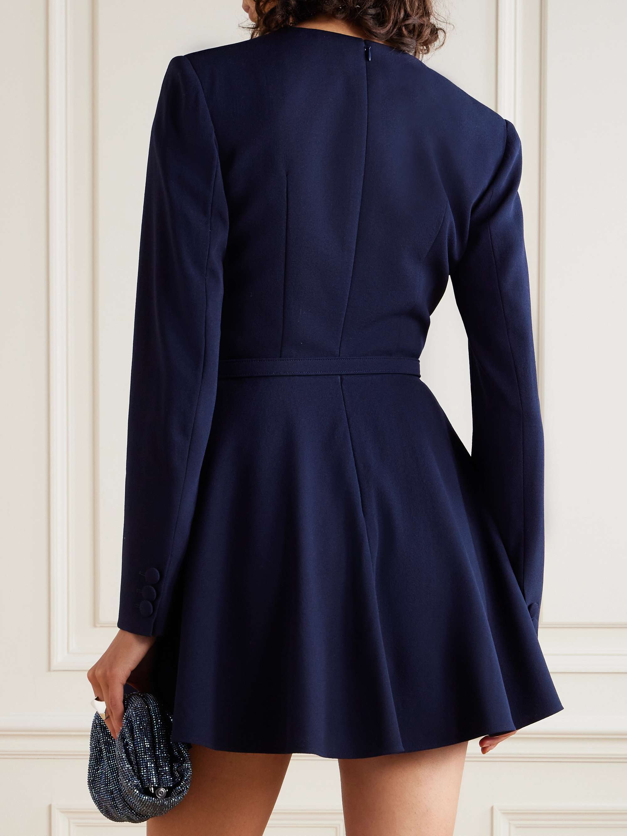 Alessandra Rich Long-sleeved Dress In Blue