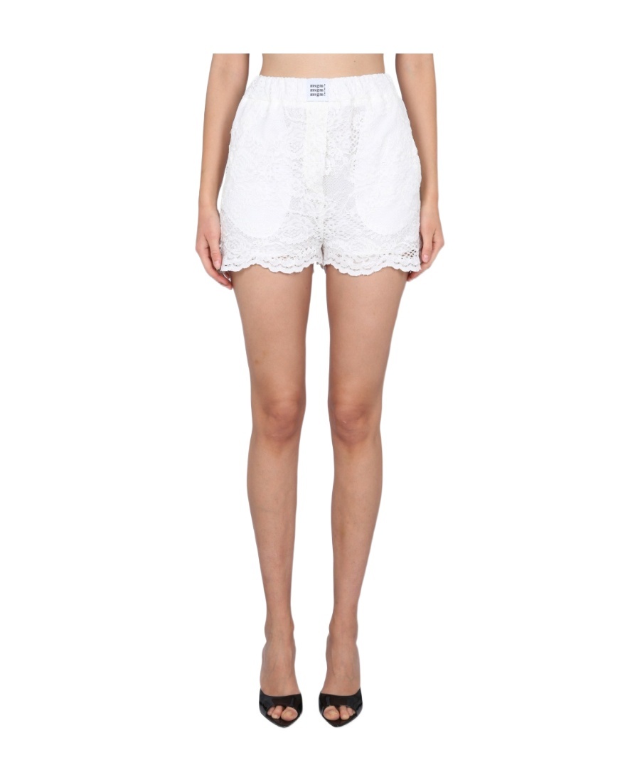 Msgm Lace Short In White