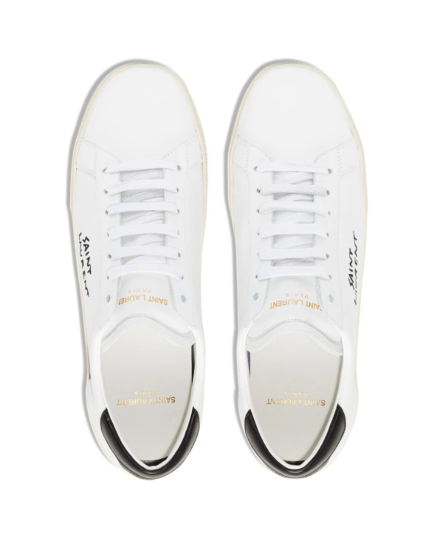 Shop Saint Laurent Court Classic Low-top Sneakers In White