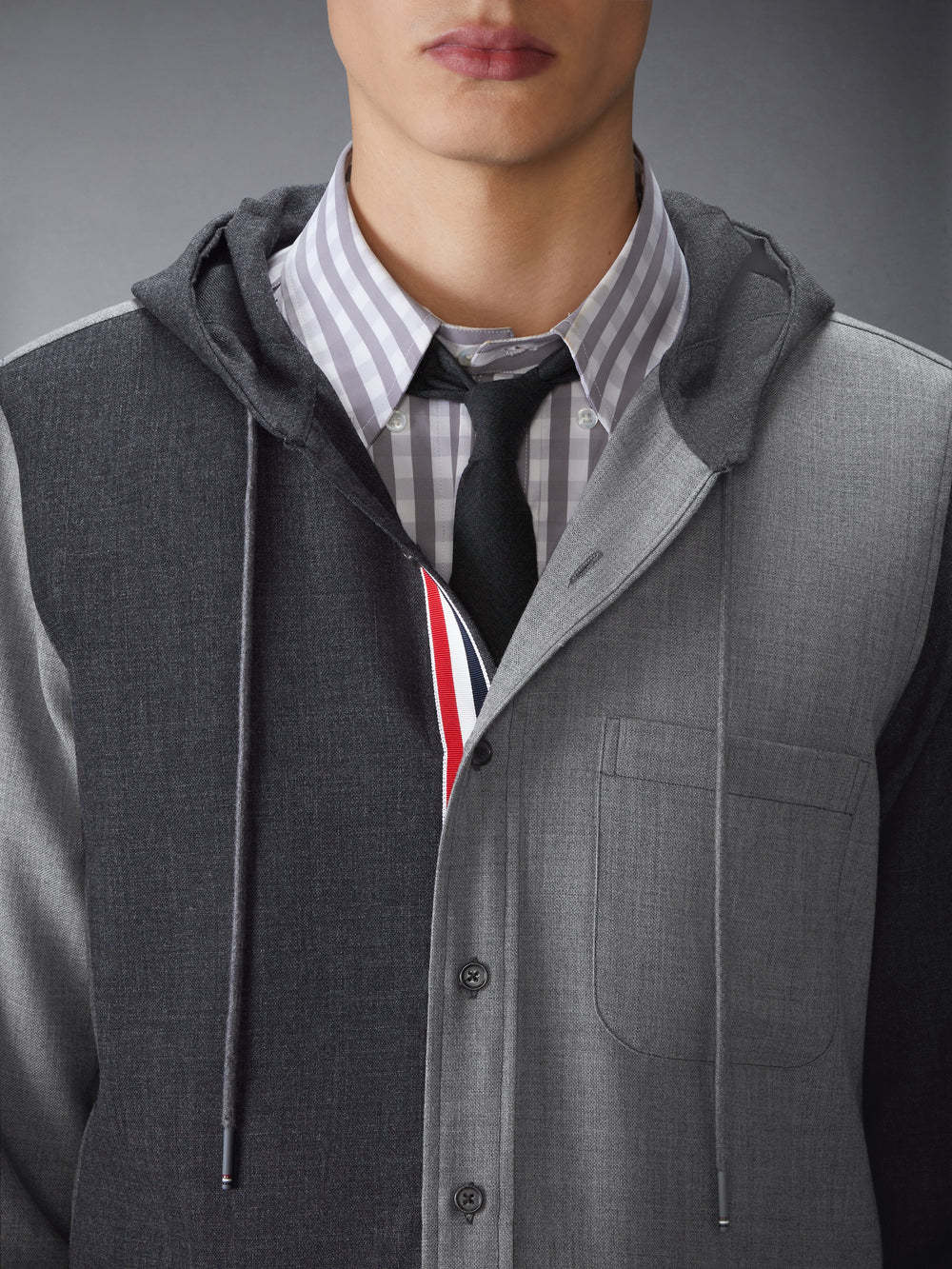Thom Browne Hooded Shirt Jacket