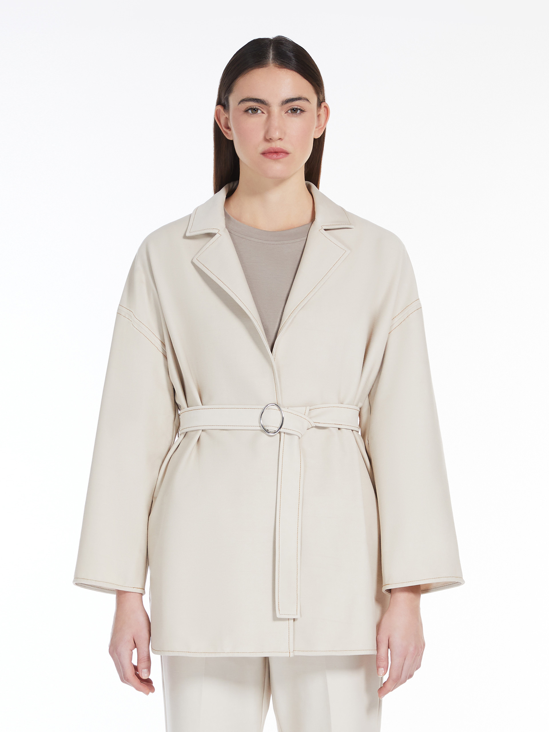 Max Mara Lapel Casual Jacket In White