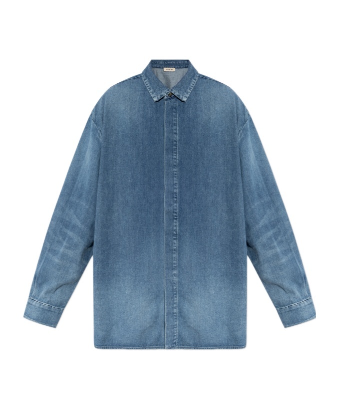 Fear Of God Denim Shirt In Blue