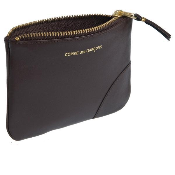 Comme Des Garçons Zippered Change Purse In Brown