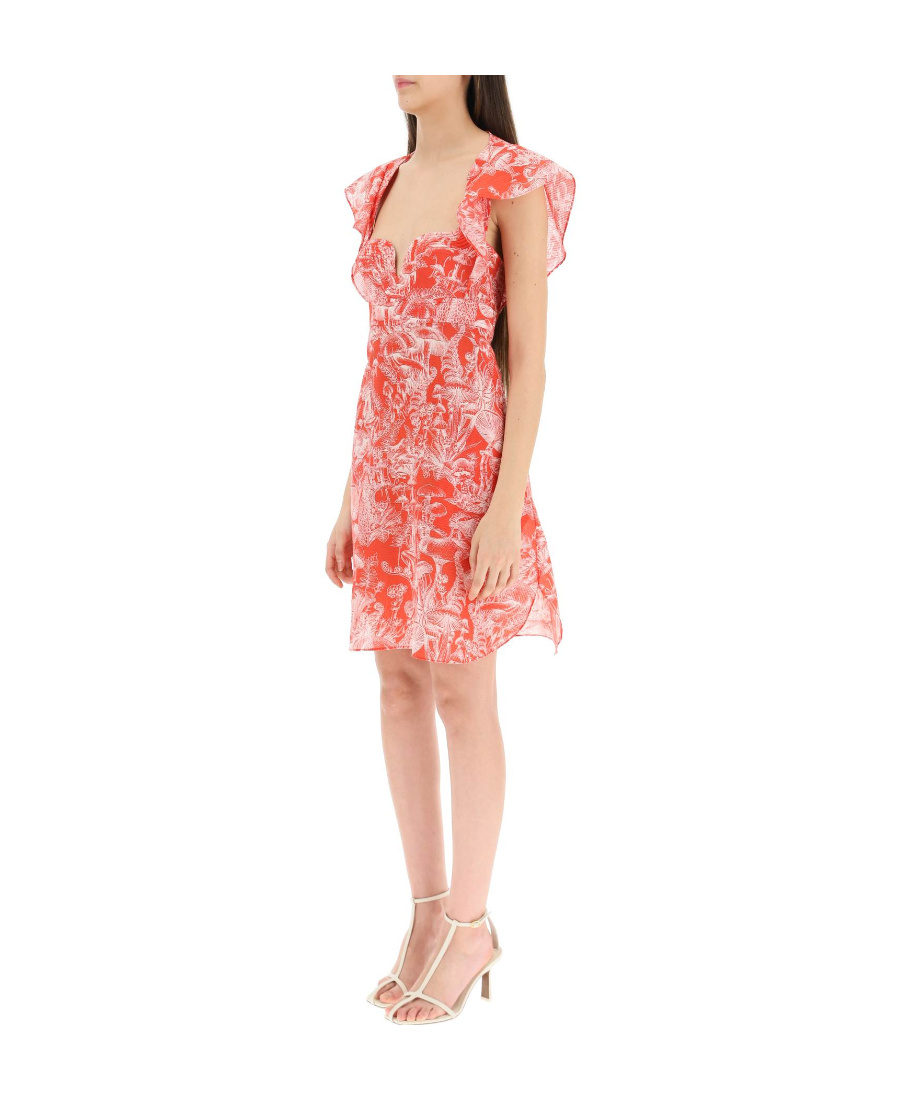 Stella Mccartney Mushroom-print Short Dress In Red