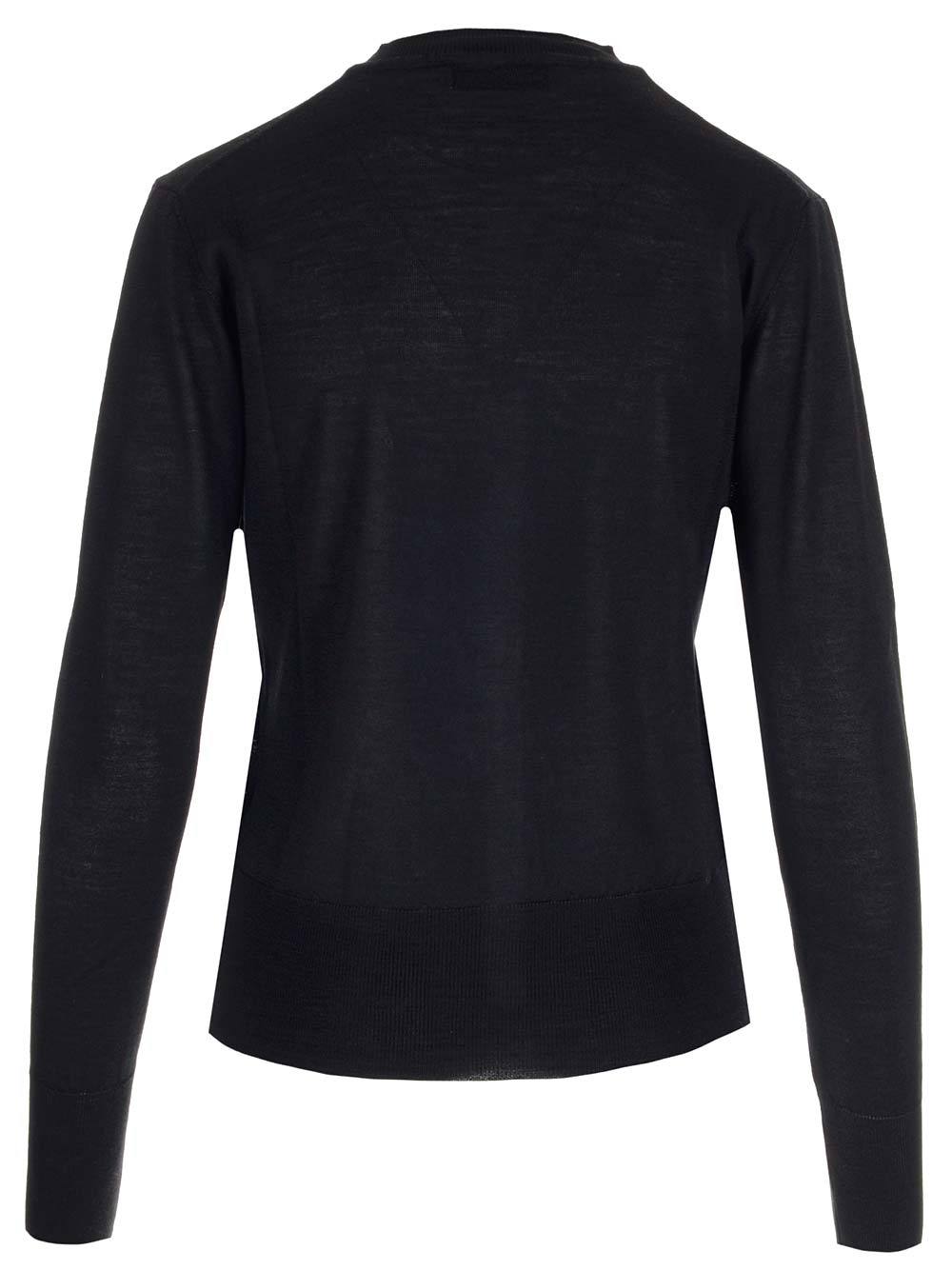 Shop Vivienne Westwood Orb-embroidered Cardigan In Black