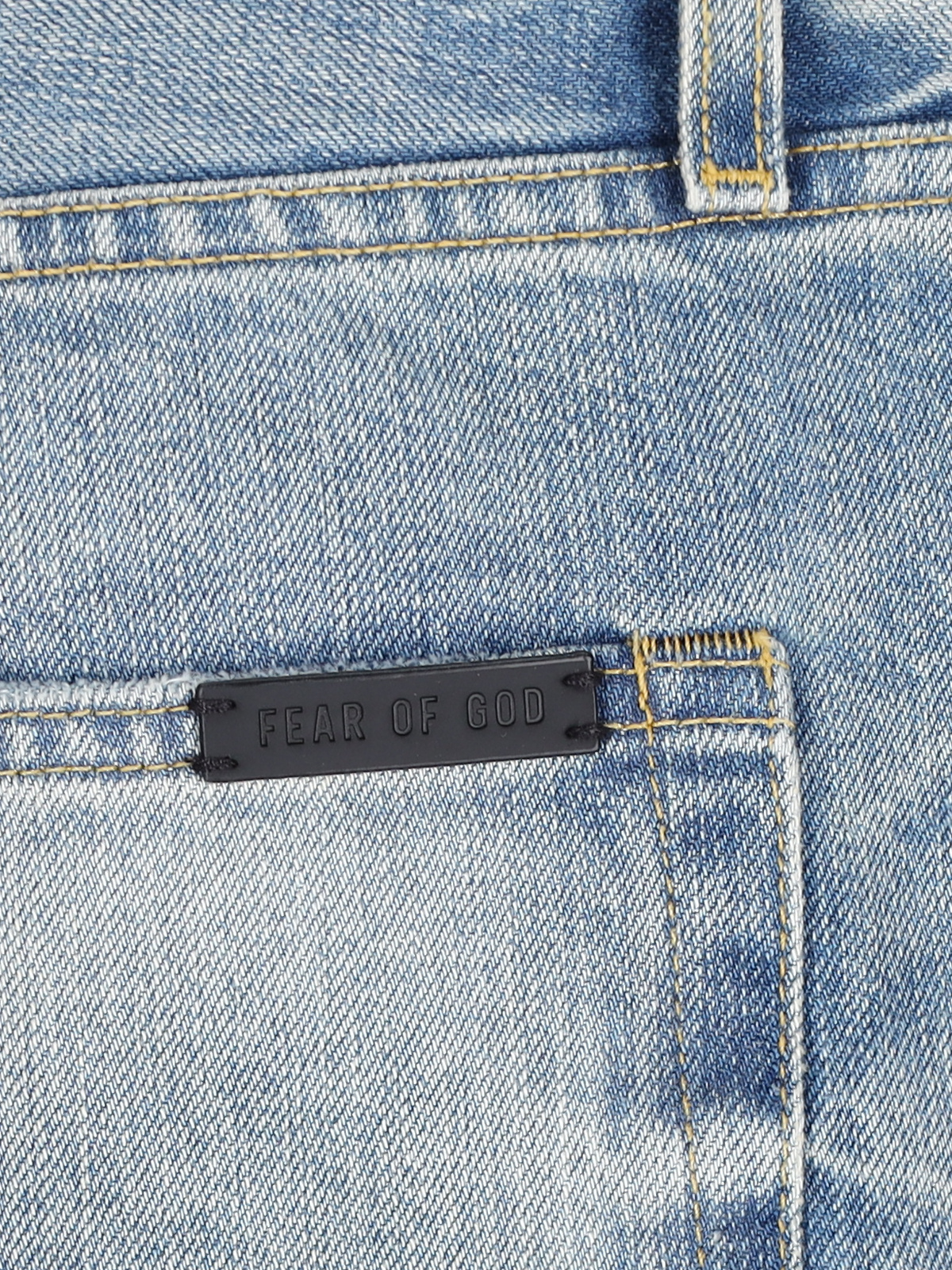 Fear Of God Stonewashed Straight-leg Denim Trousers In Gray
