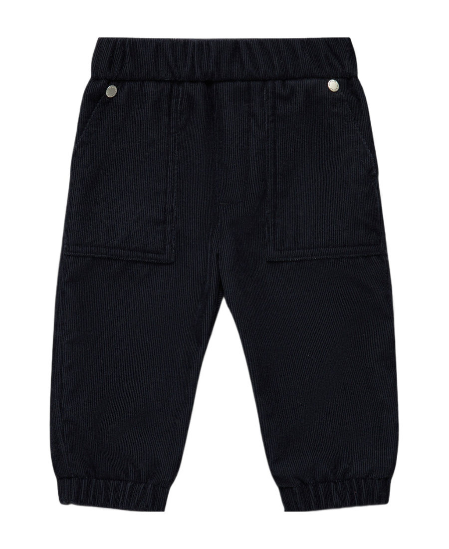 Moncler Velvet Trackpants In Blue