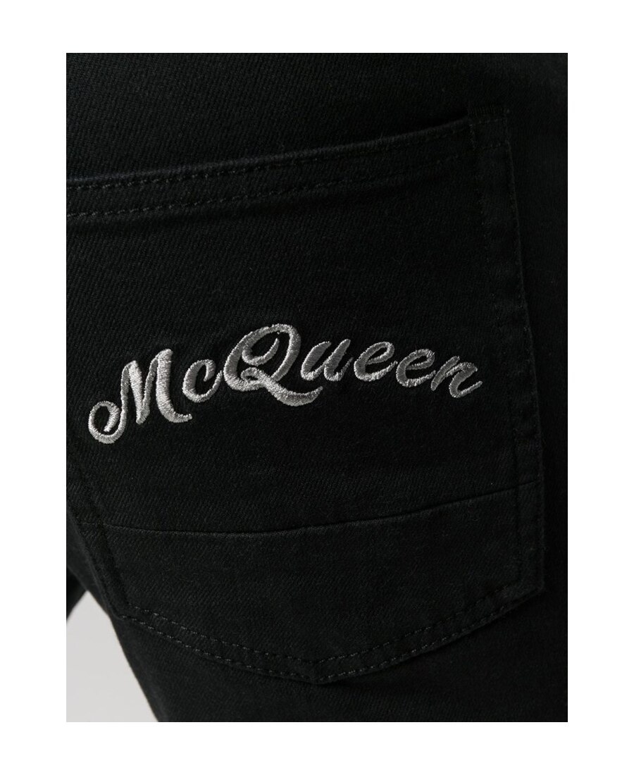 Alexander Mcqueen Trousers Denim Five Pockets In Black