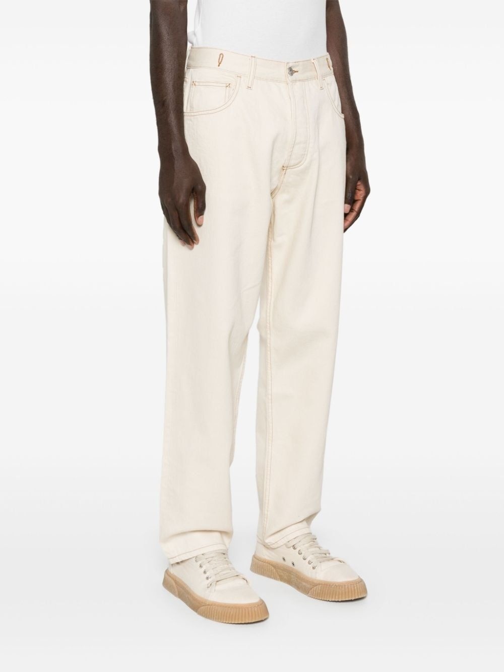 Ymc You Must Create Tearaway Tapered Jeans In White