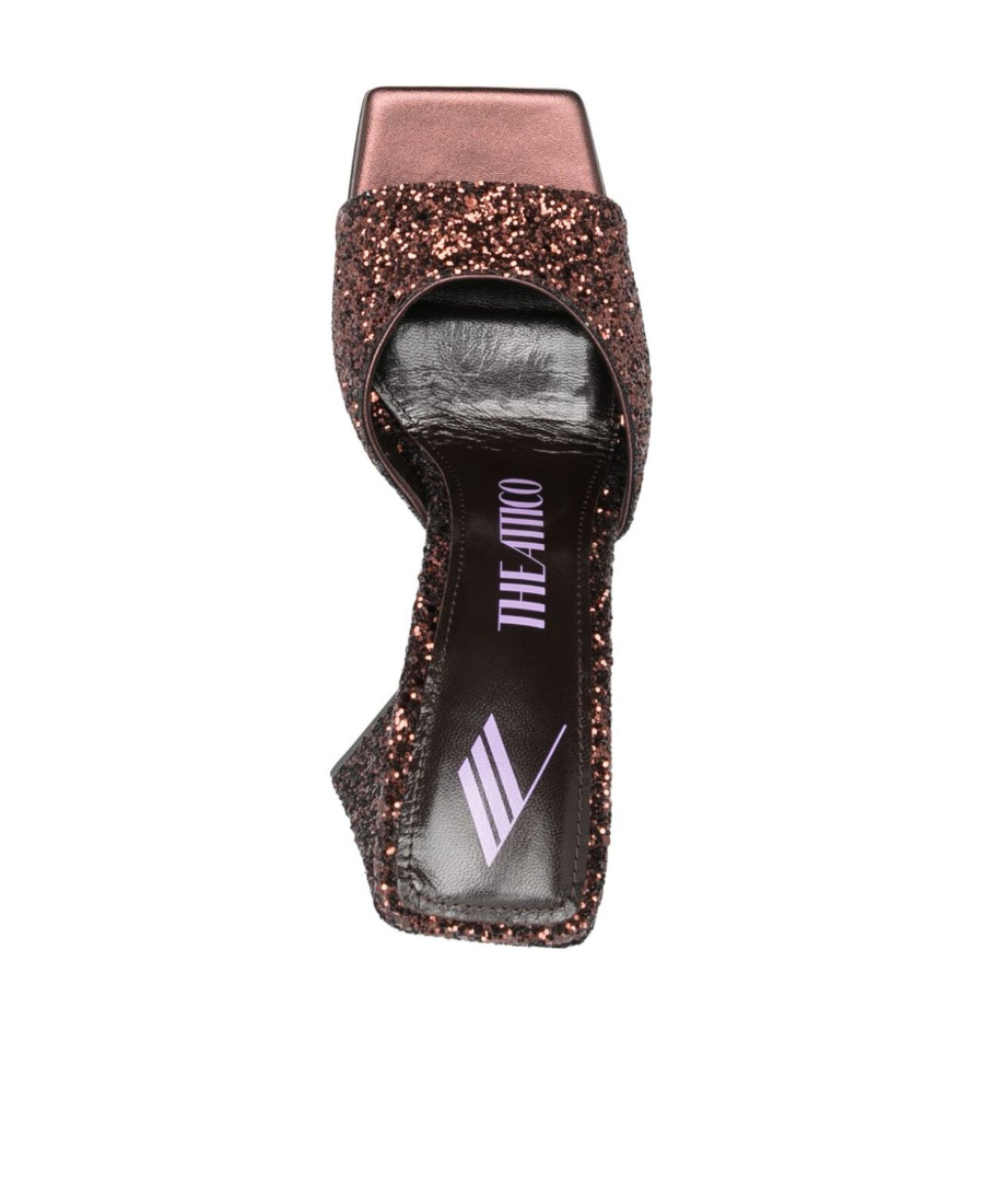 Attico Devon 85 Embellished Leather Mules In Black