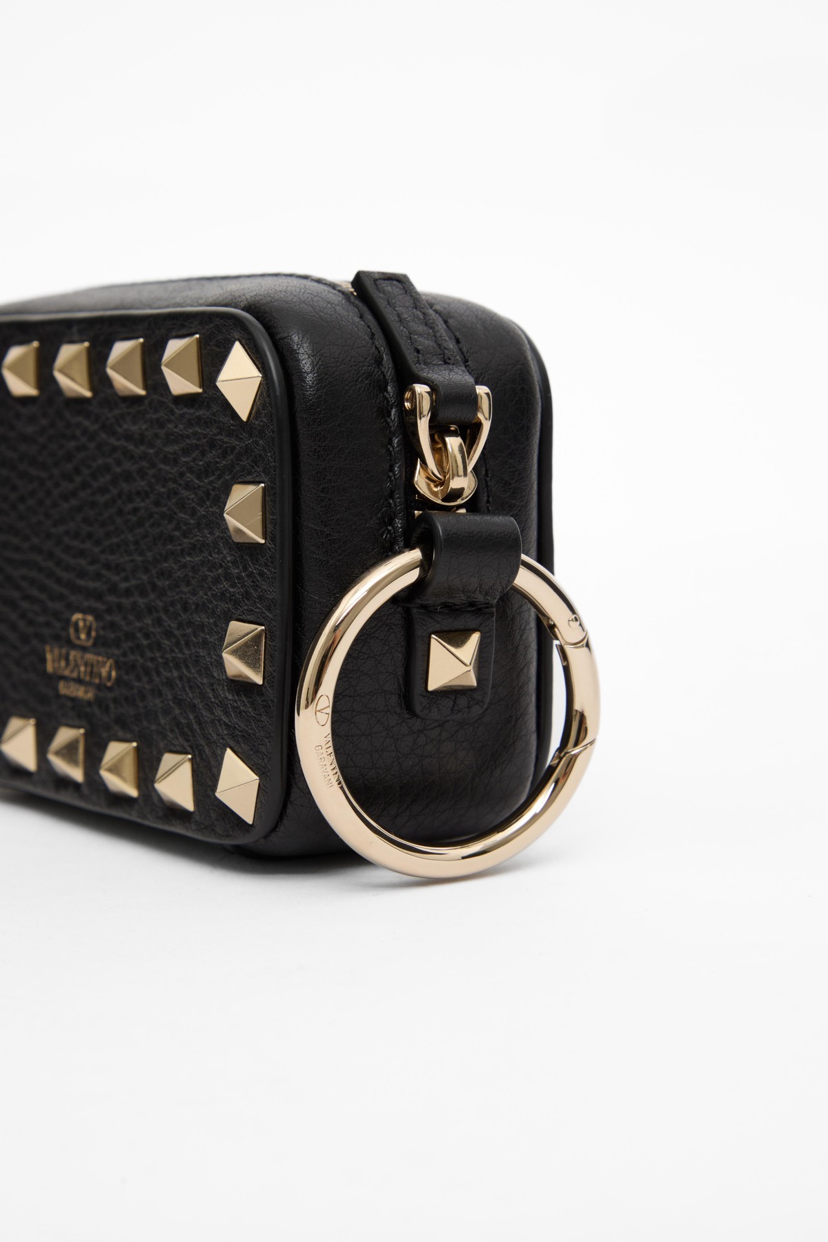 Valentino Rivet Clutch In Black