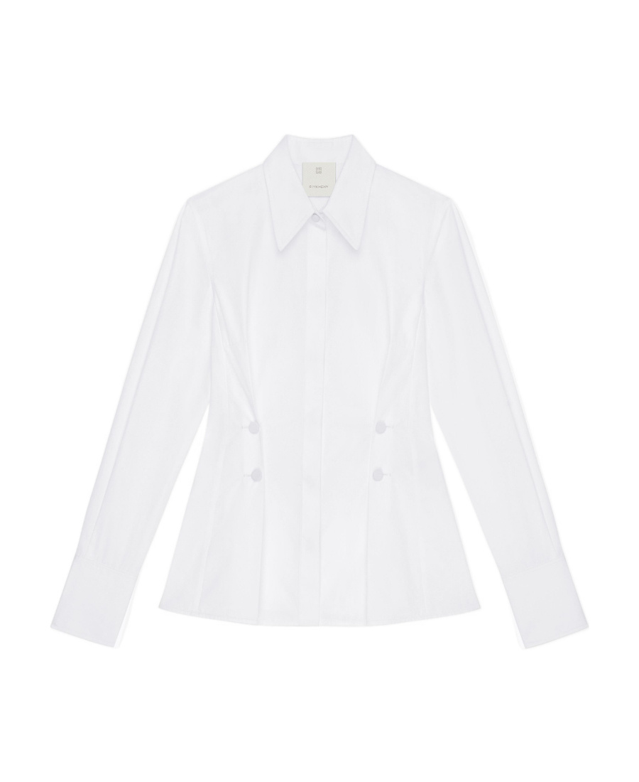 Givenchy Poplin Wrap Shirt In White