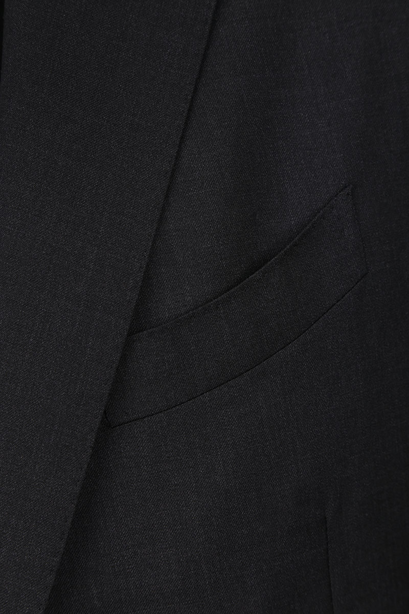 Lardini Velvet Blazer Jacket With Tailored Fit And Classic Notch Lapels In Black