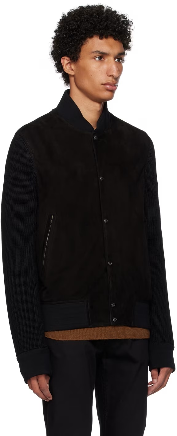PAUL SMITH SPLICE STAND-NECK CASUAL JACKET