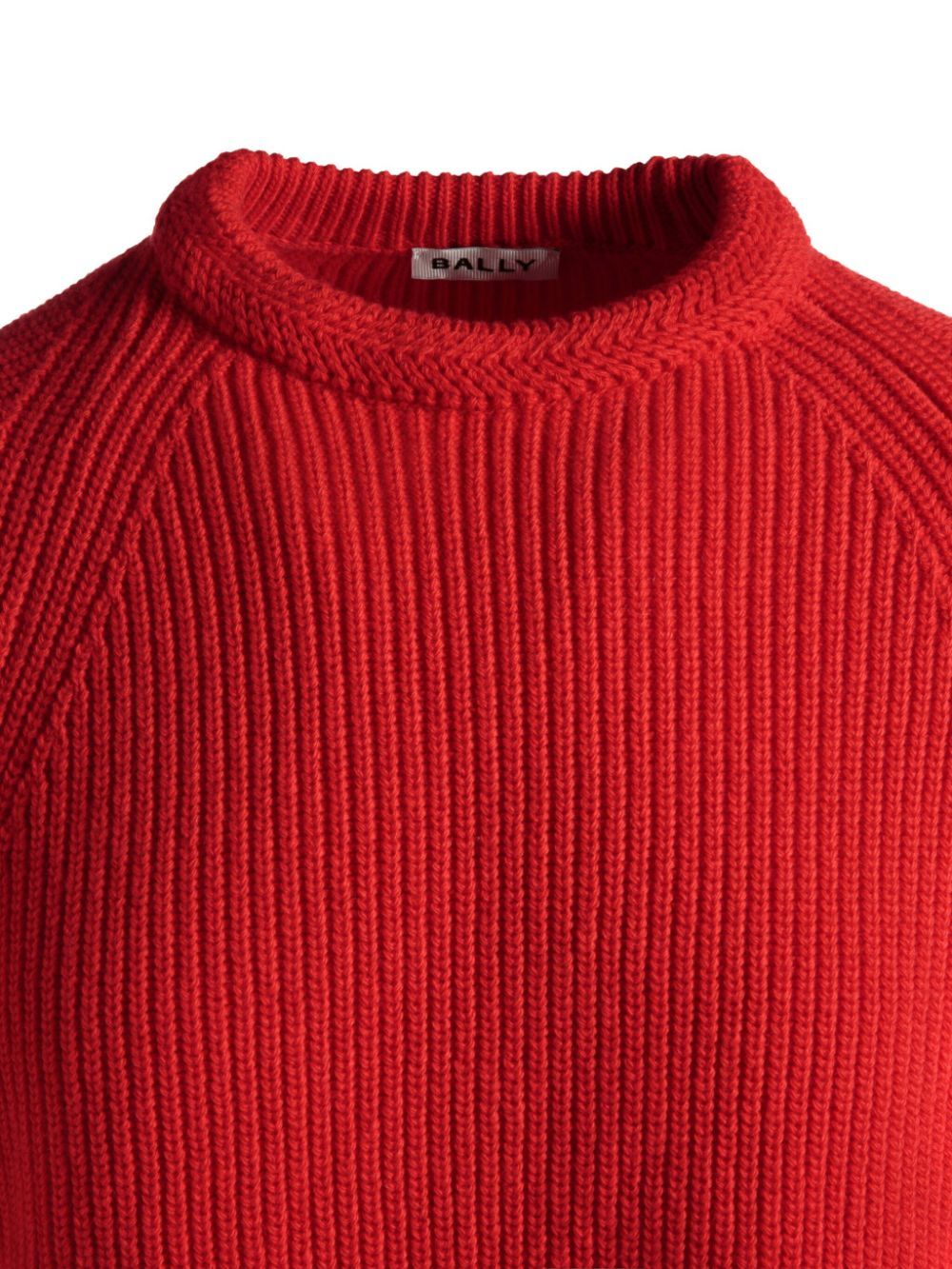 Bally Crewneck Sweater With Long Raglan Sleeves In Red