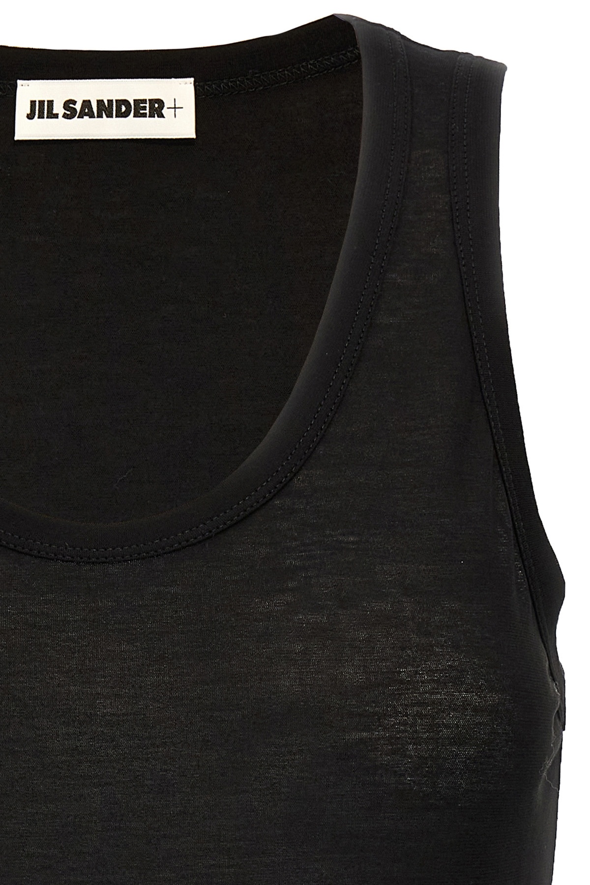 Shop Jil Sander Scoop-neck Tank Top In Black
