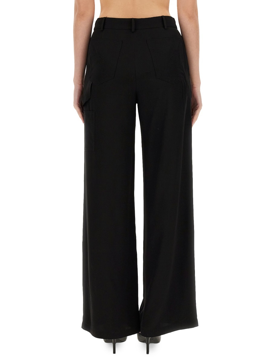 Moschino Jeans Wide Leg Pants In Black