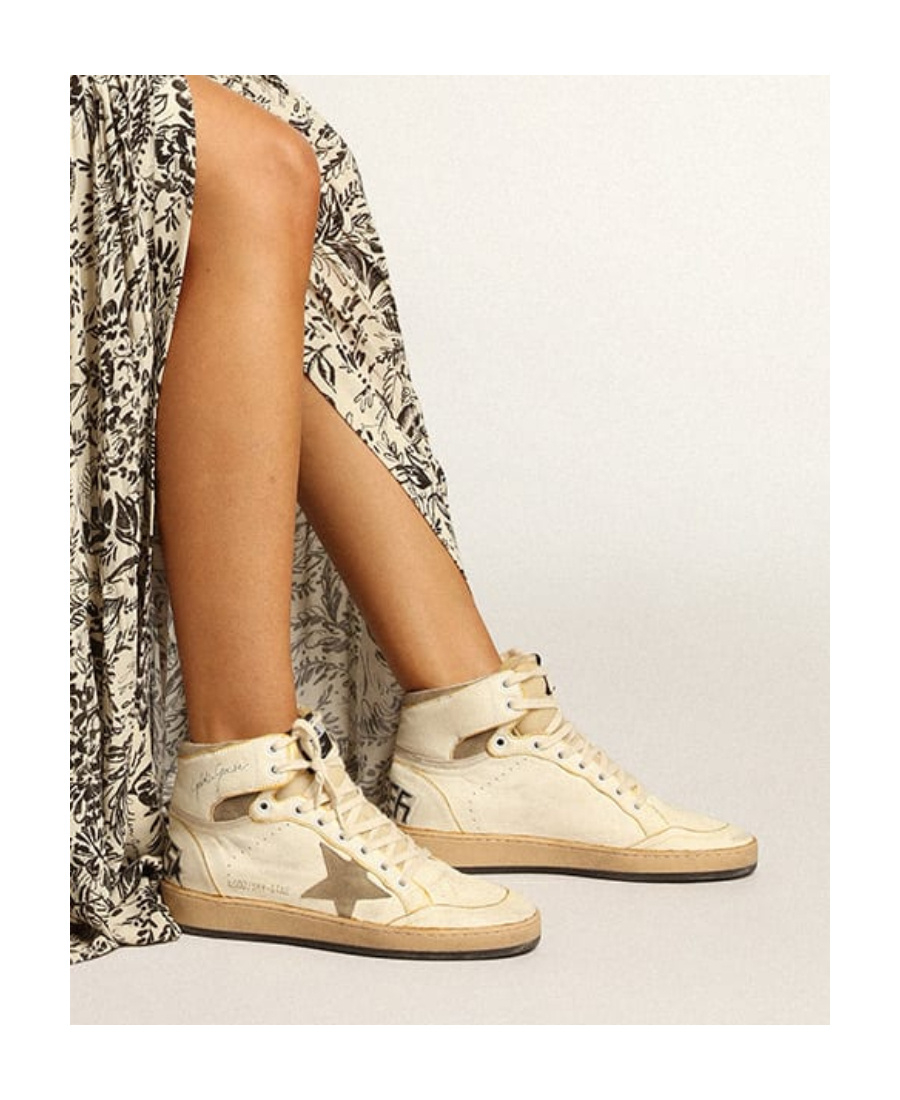 Golden Goose Deluxe Brand Sky-star High-top Sneakers In Brown
