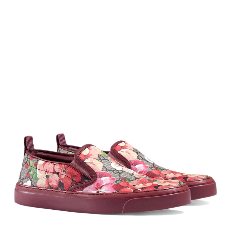 Gucci Floral Printed Leisure Sports Shoes In Red