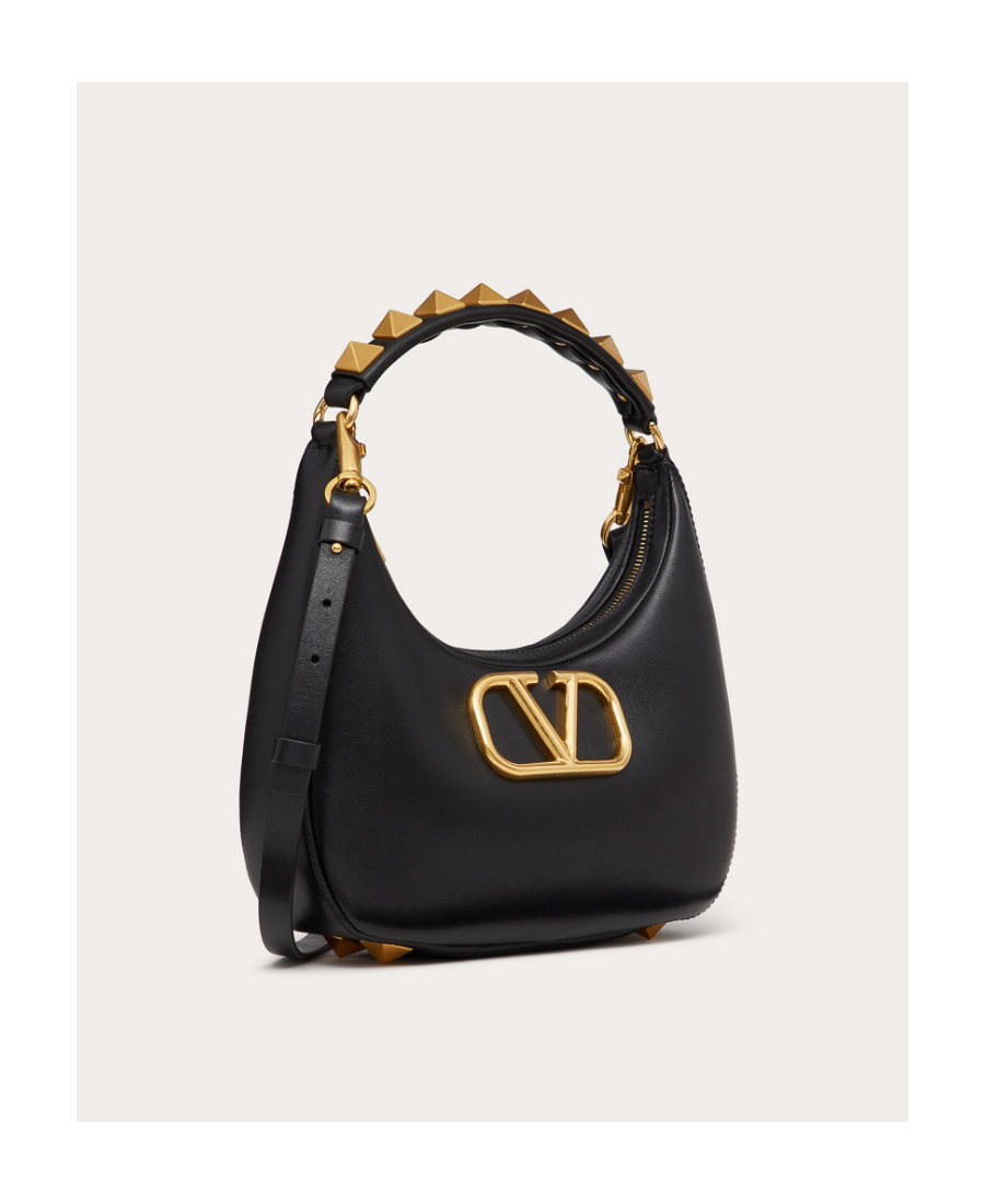 Valentino Vlogo Roman Stud Tote Bag In Black