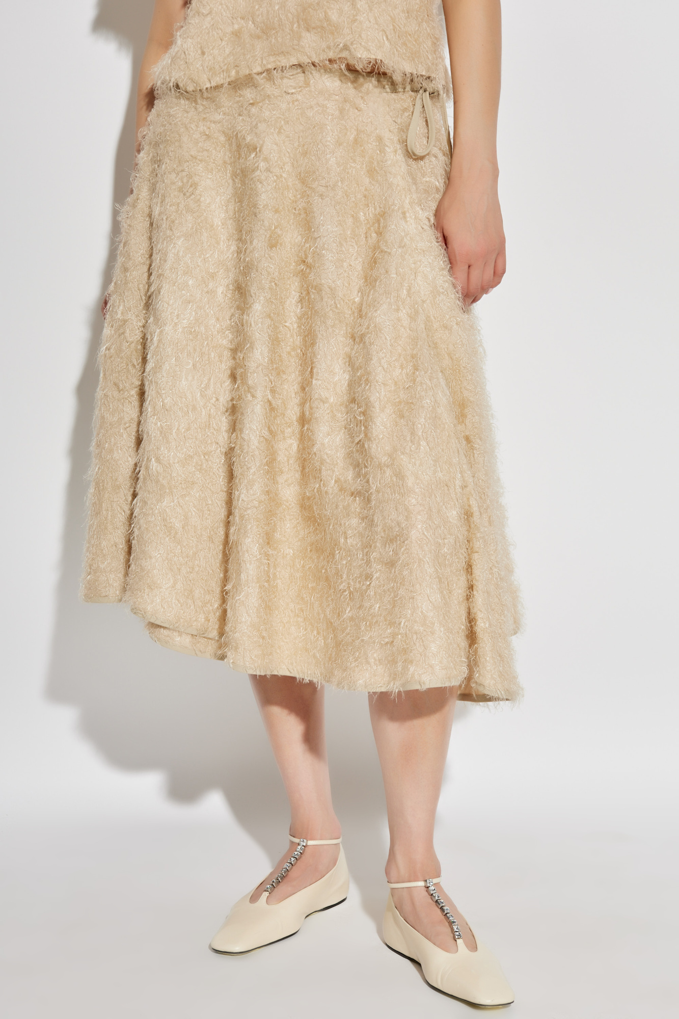 By Malene Birger Biancos Seersucker Maxi Skirt In Nude