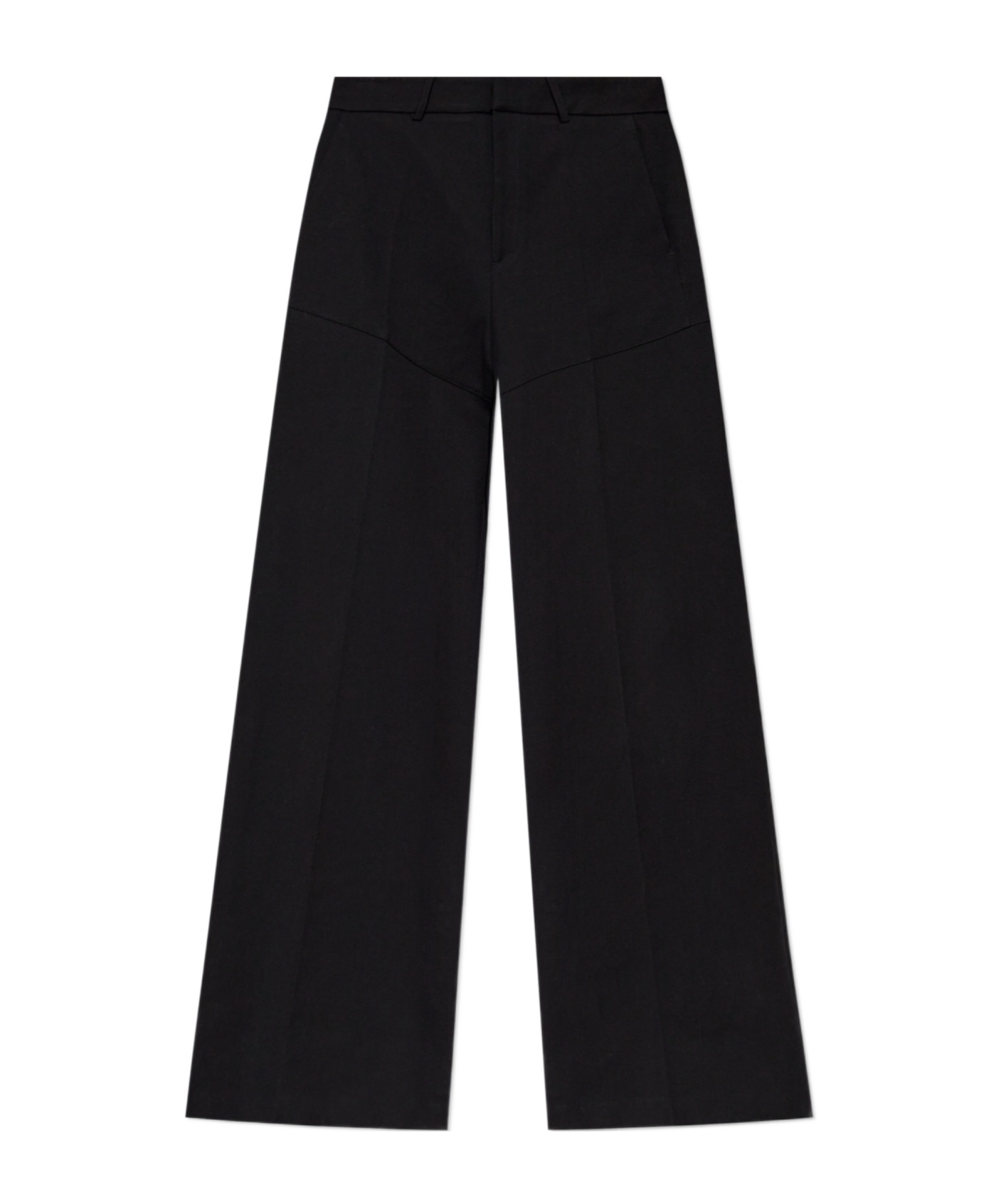 Iro Wide-leg Cotton Trousers In Black