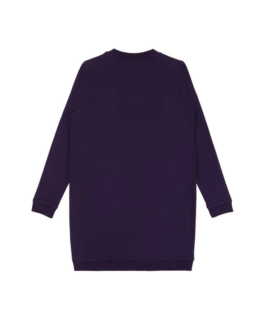 Moschino Round Neck Long-sleeved Dress In Black