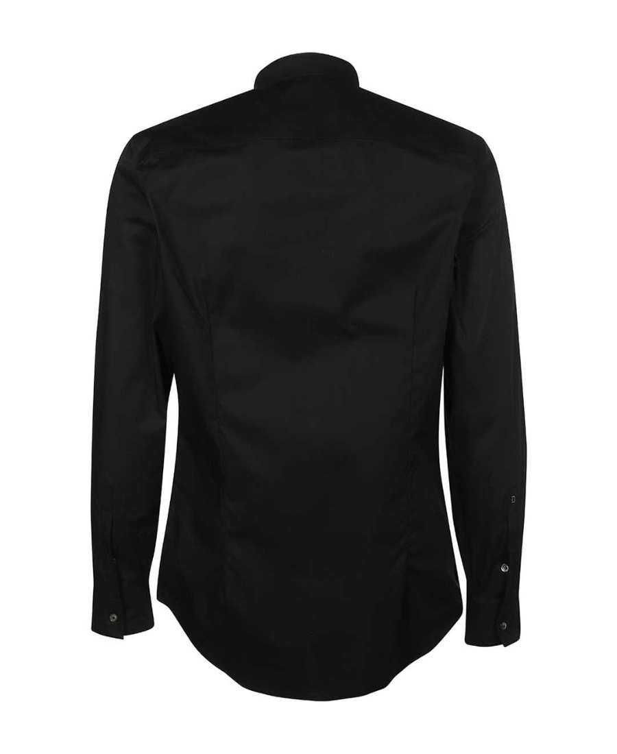 Dondup Long-sleeved Shirt In Black