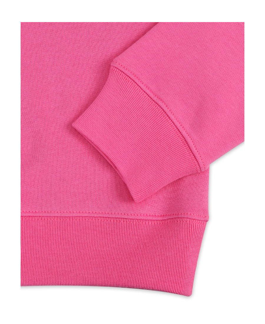 Msgm Letter Printed Round Neck Sweater In Pink