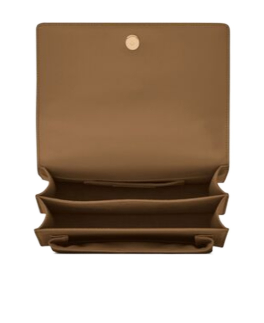 Saint Laurent Sunset Chained Medium Shoulder Bag In Brown