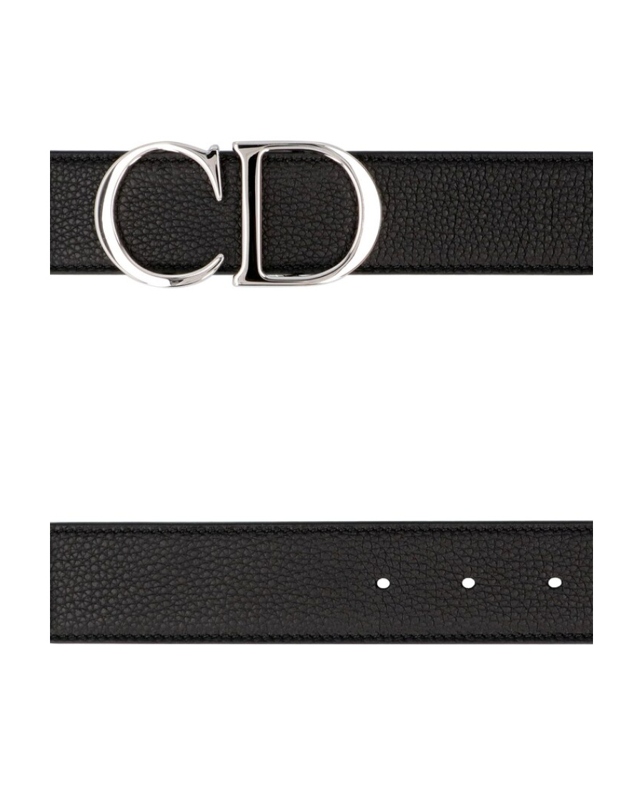 Dior Double-sided Cd Belt In Black