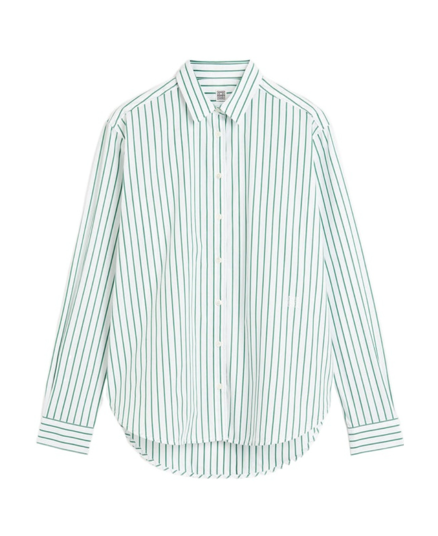 TOTÊME TOTÊME STRIPE DETAILED BUTTONED SHIRT