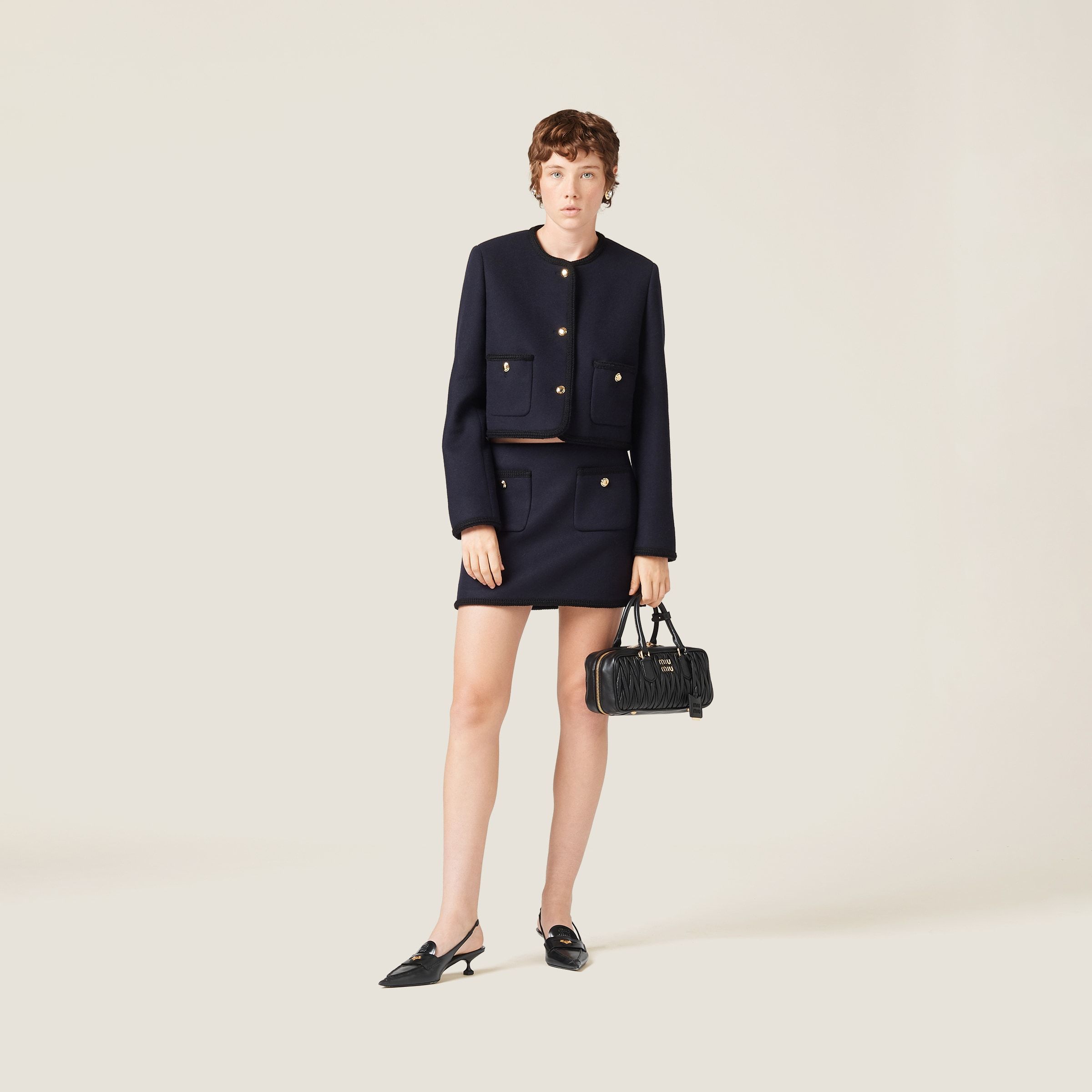MIU MIU SINGLE-BREASTED CLOTH JACKET