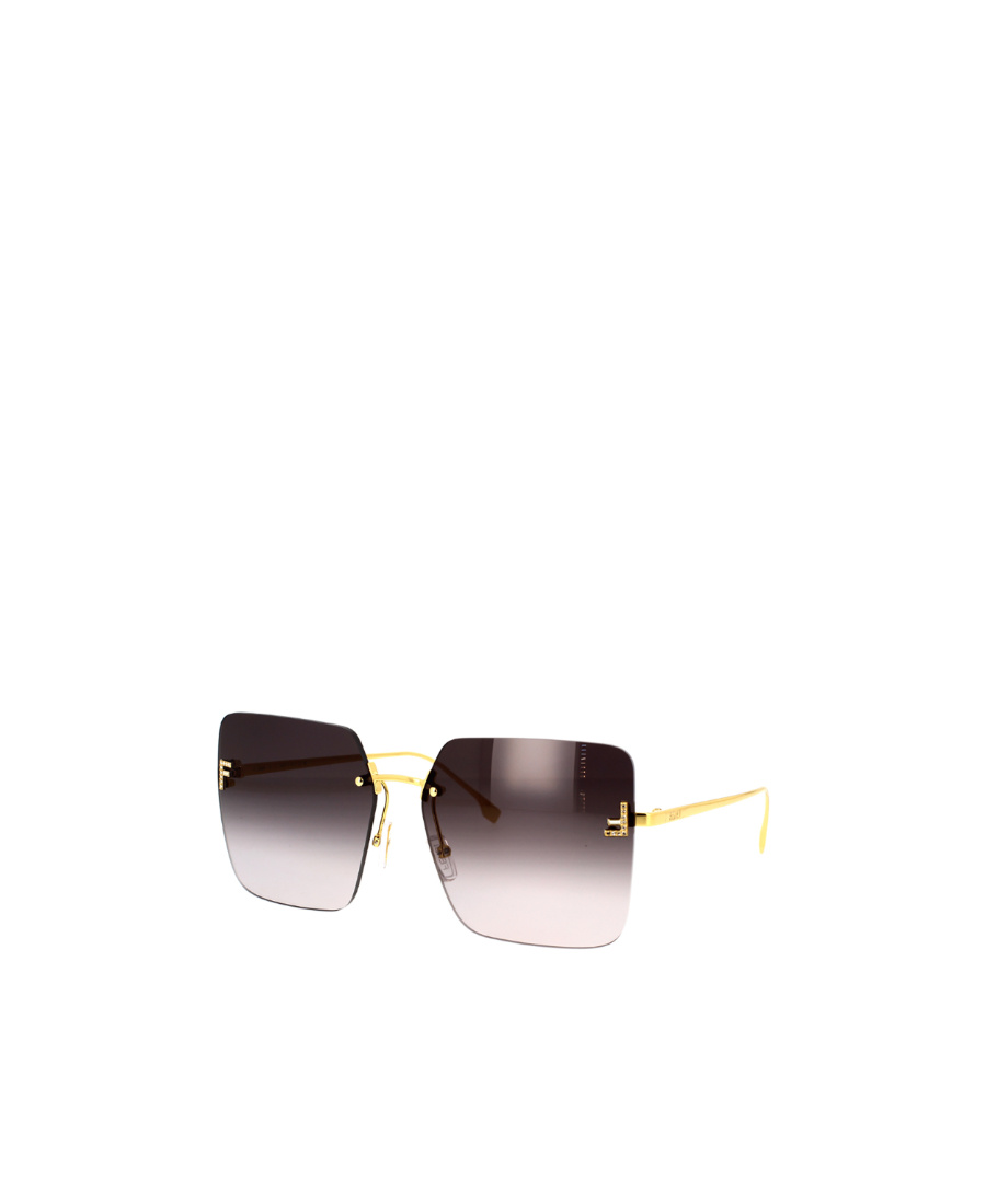 Fendi Rimless Square Sunglasses In Multicolor