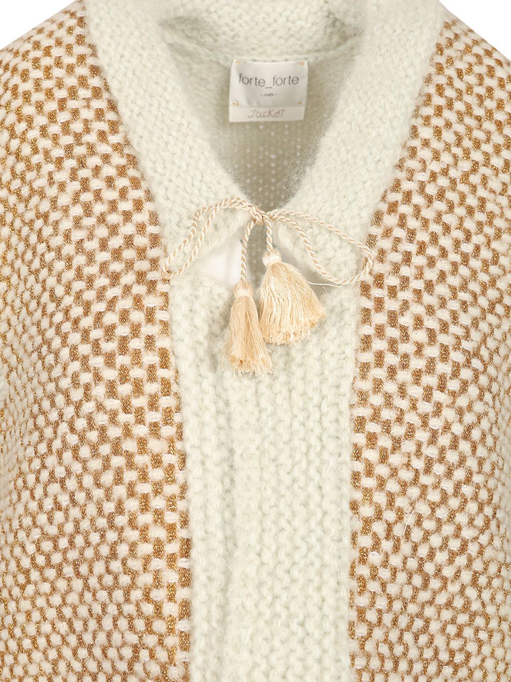 Forte Forte Natte' Tweed And Boucle' Knit Vest In Neutral