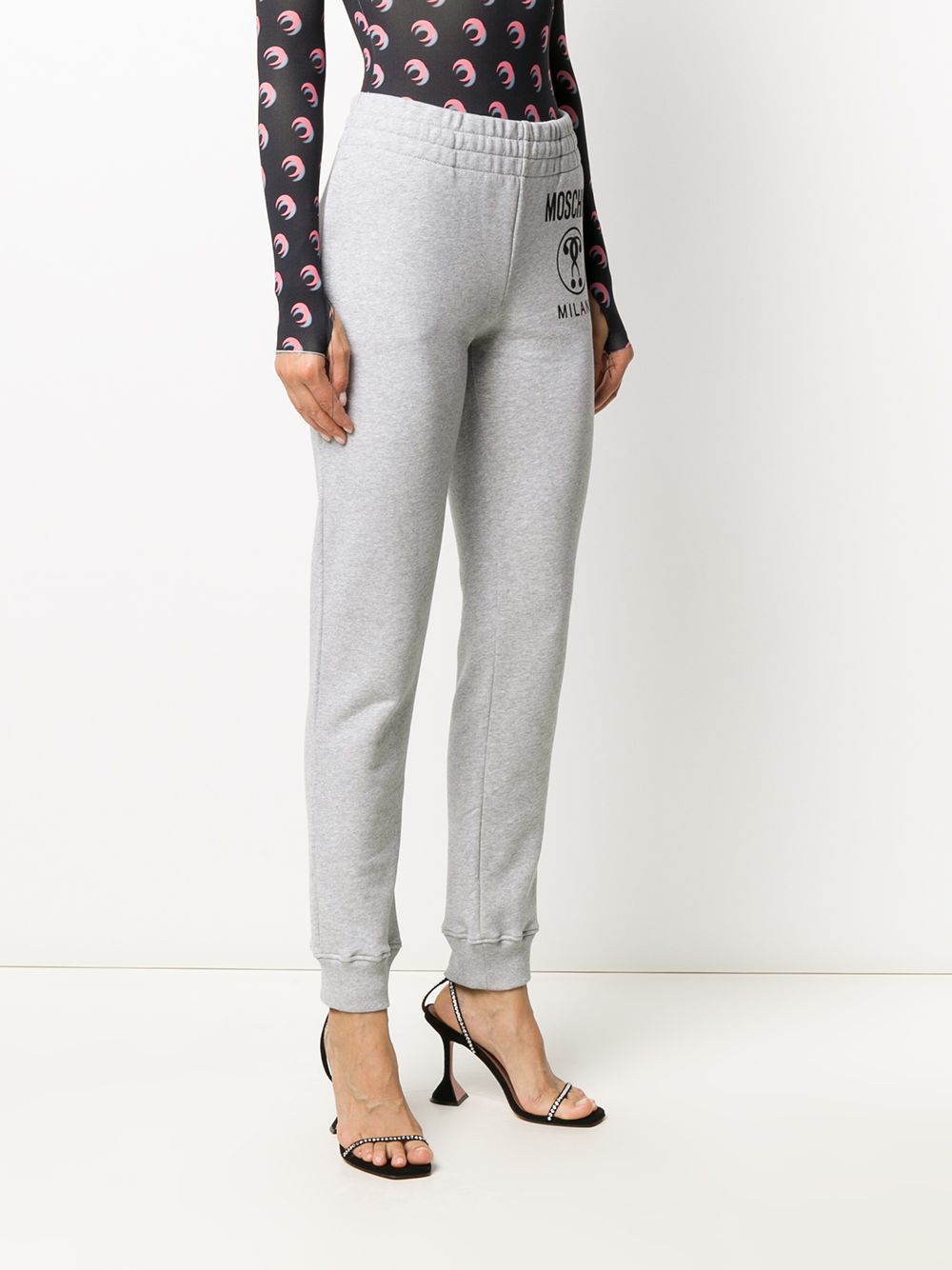 Moschino Logo Printed Sweatpants In White
