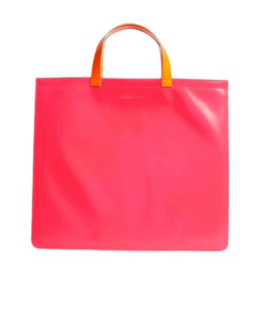 COMME DES GARÇONS COLOUR-BLOCK LEATHER TOTE BAG