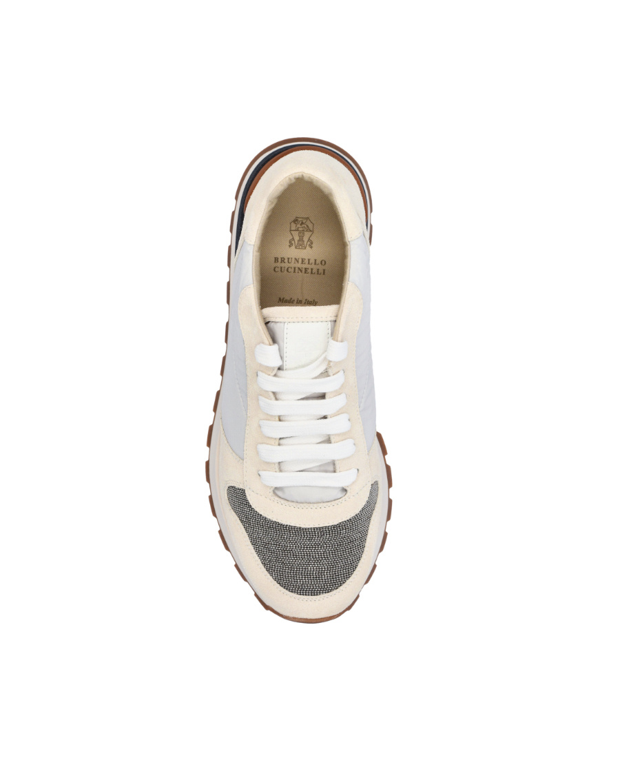 Brunello Cucinelli Multicolor Precious Band Insert Sneakers In White