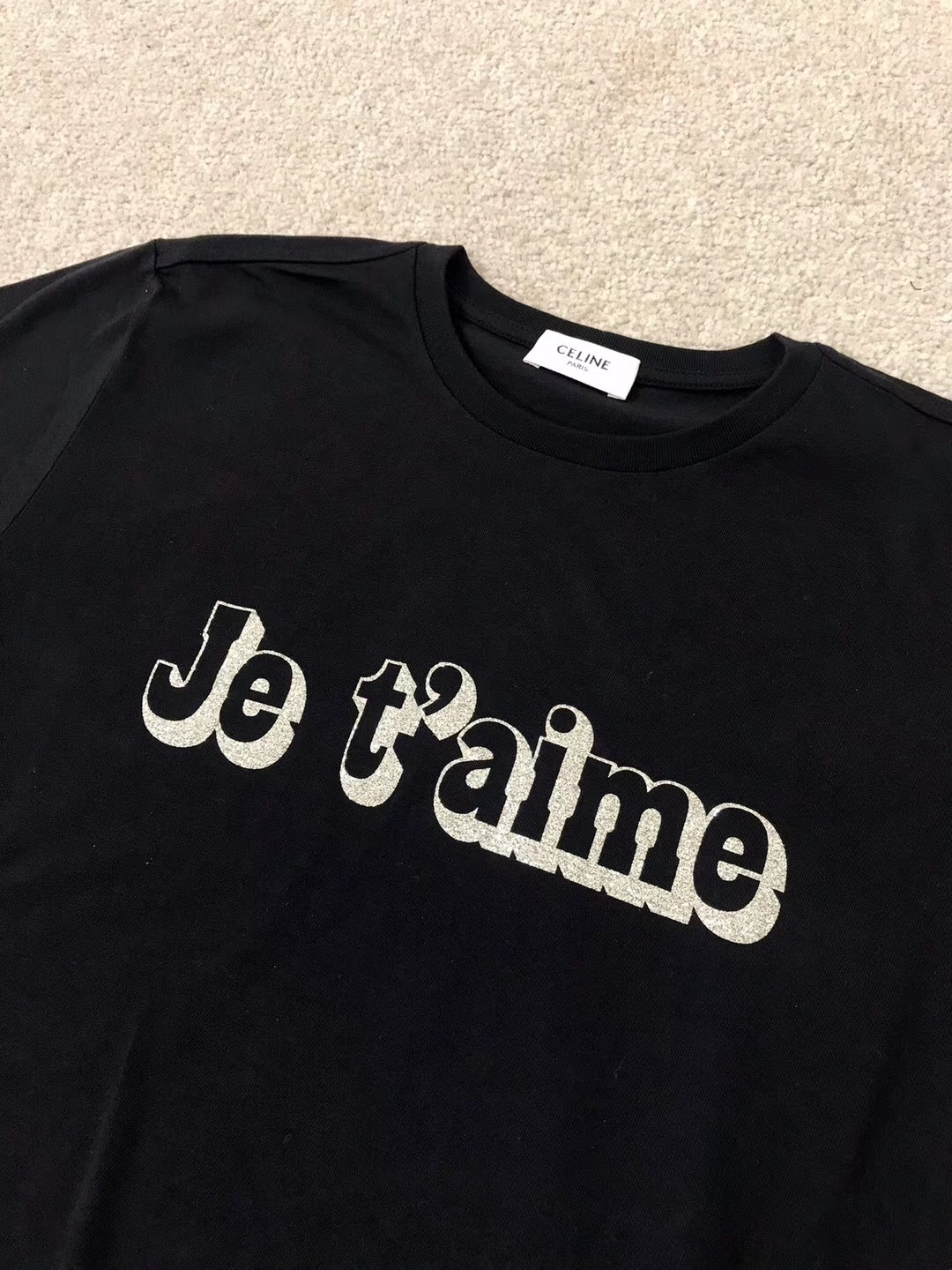 CELINE LETTER PRINTED T-SHIRT 