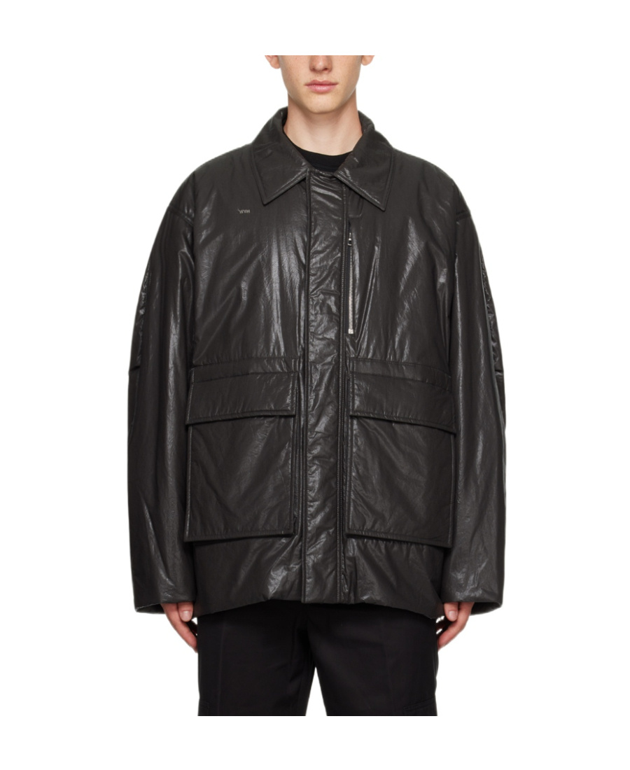 Wooyoungmi Lapel Long-sleeved Casual Jacket In Black