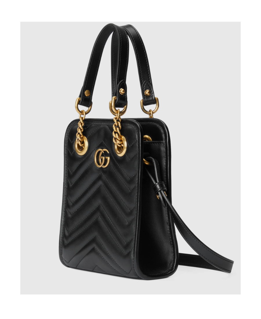 Gucci Mini Marmont Crossbody Bag In Black