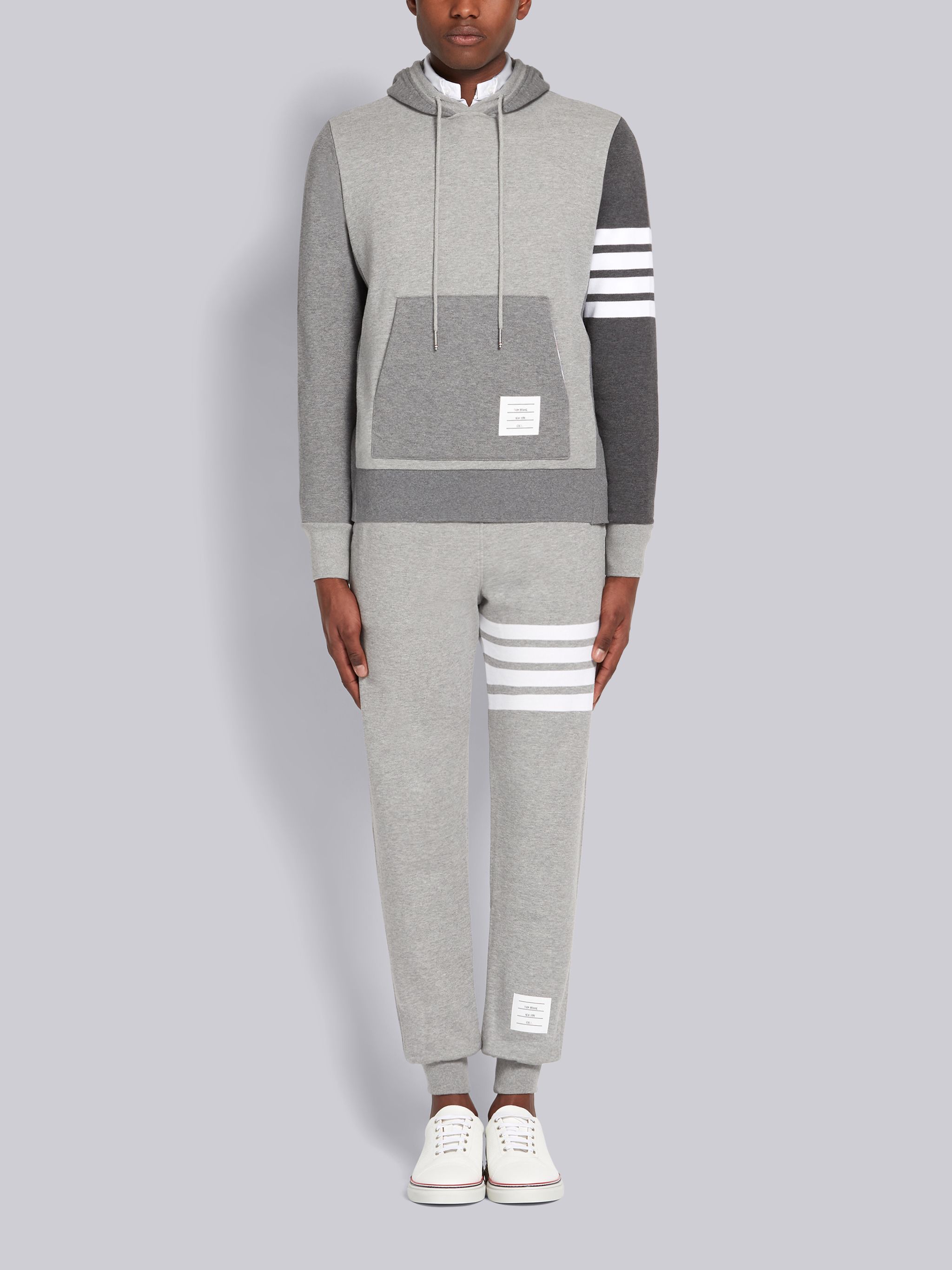 Thom Browne Men's Hoodie Pullover With Tona Fun Mix In Gray