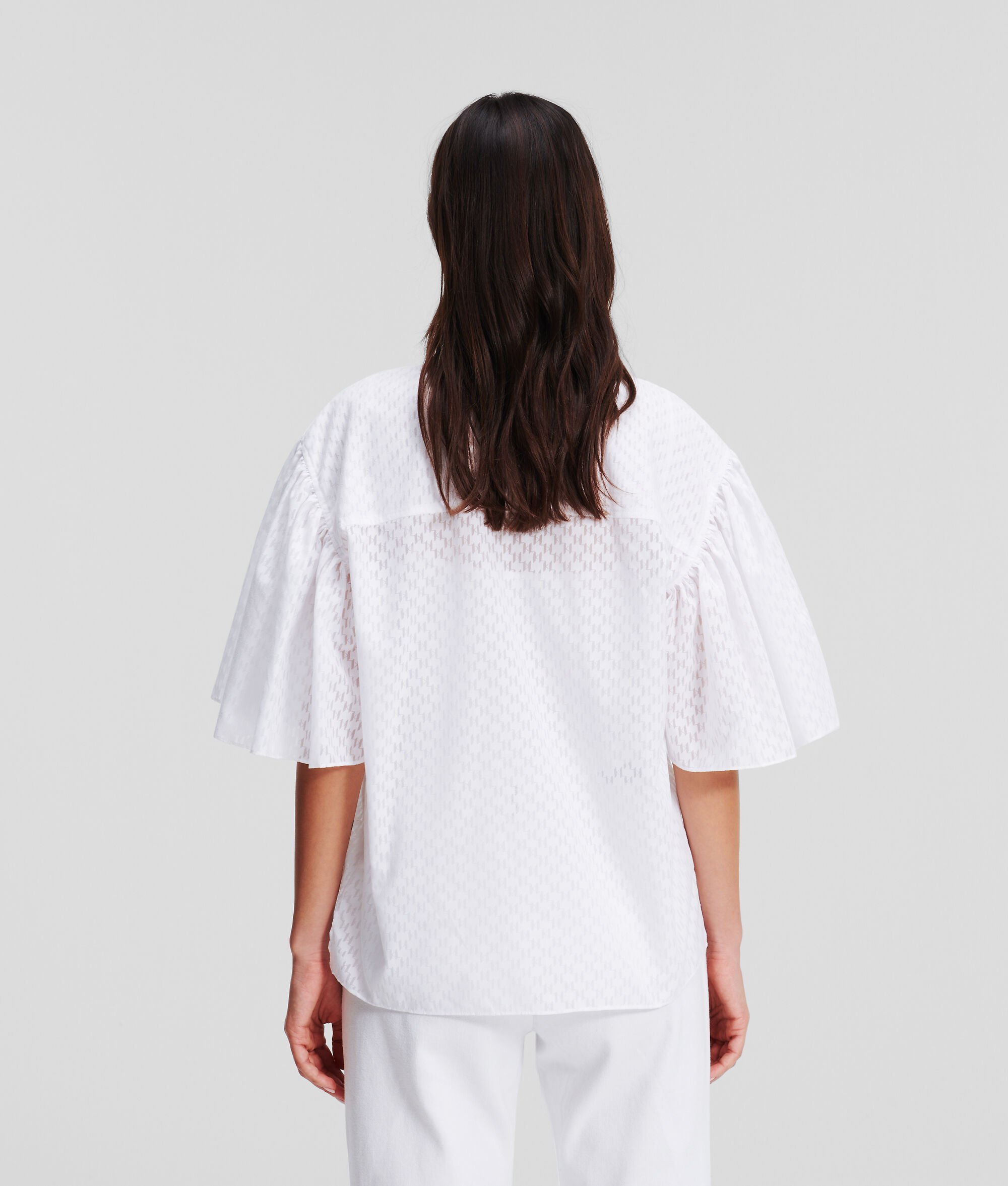 Karl Lagerfeld Letter Pattern Shirt In White