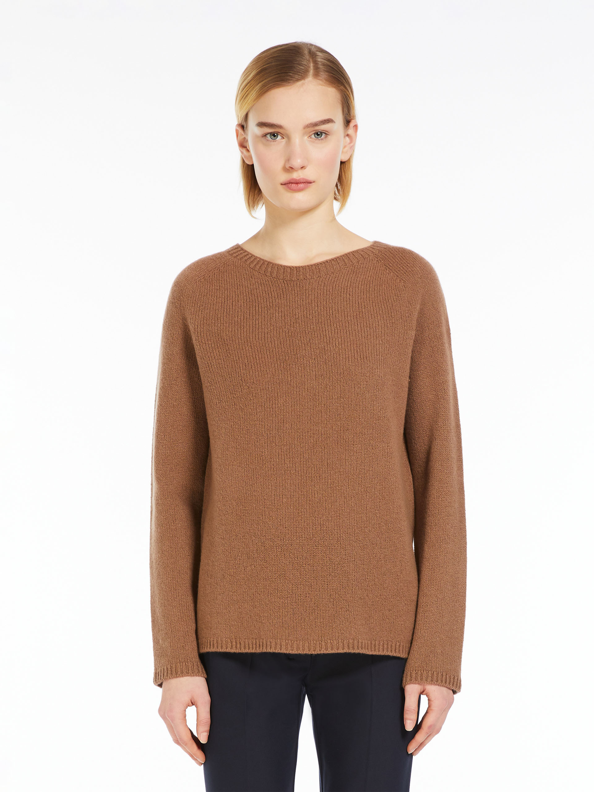 MAX MARA WOOL CASHMERE ROUND NECK SWEATER