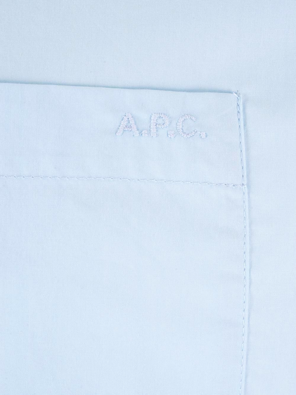 Apc A.p.c. Linen Cassel Shirt For In Blue